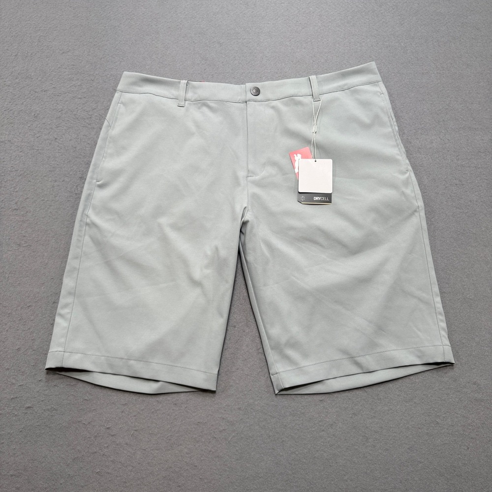 NEW Puma Jackpot Golf Shorts Men's 38 Light Gray DryCell Stretch Performance Fit